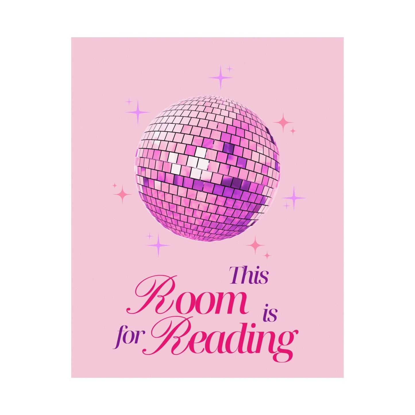 This Room Is For Reading - Disco Ball Poster