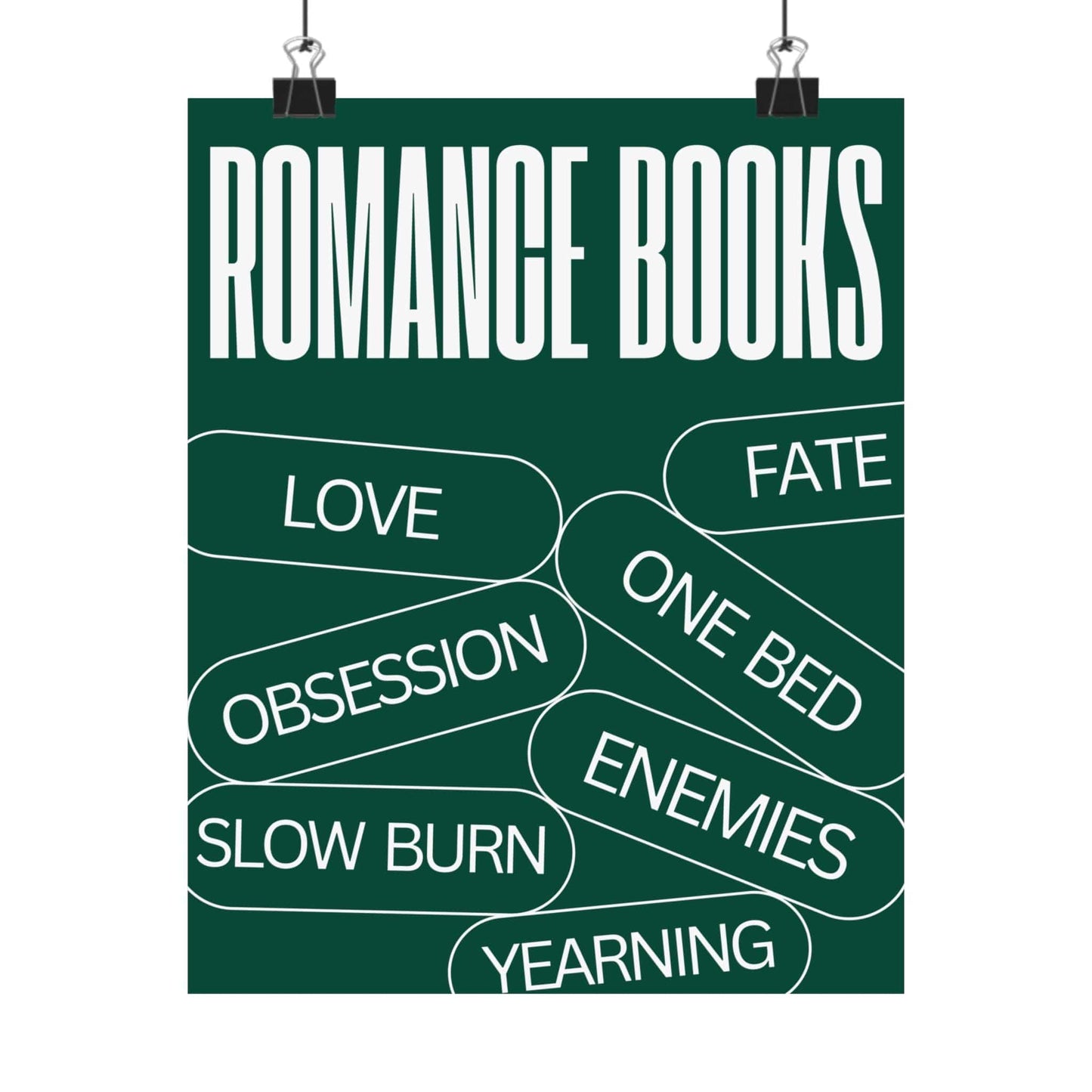 Romance Tropes - Green - Poster