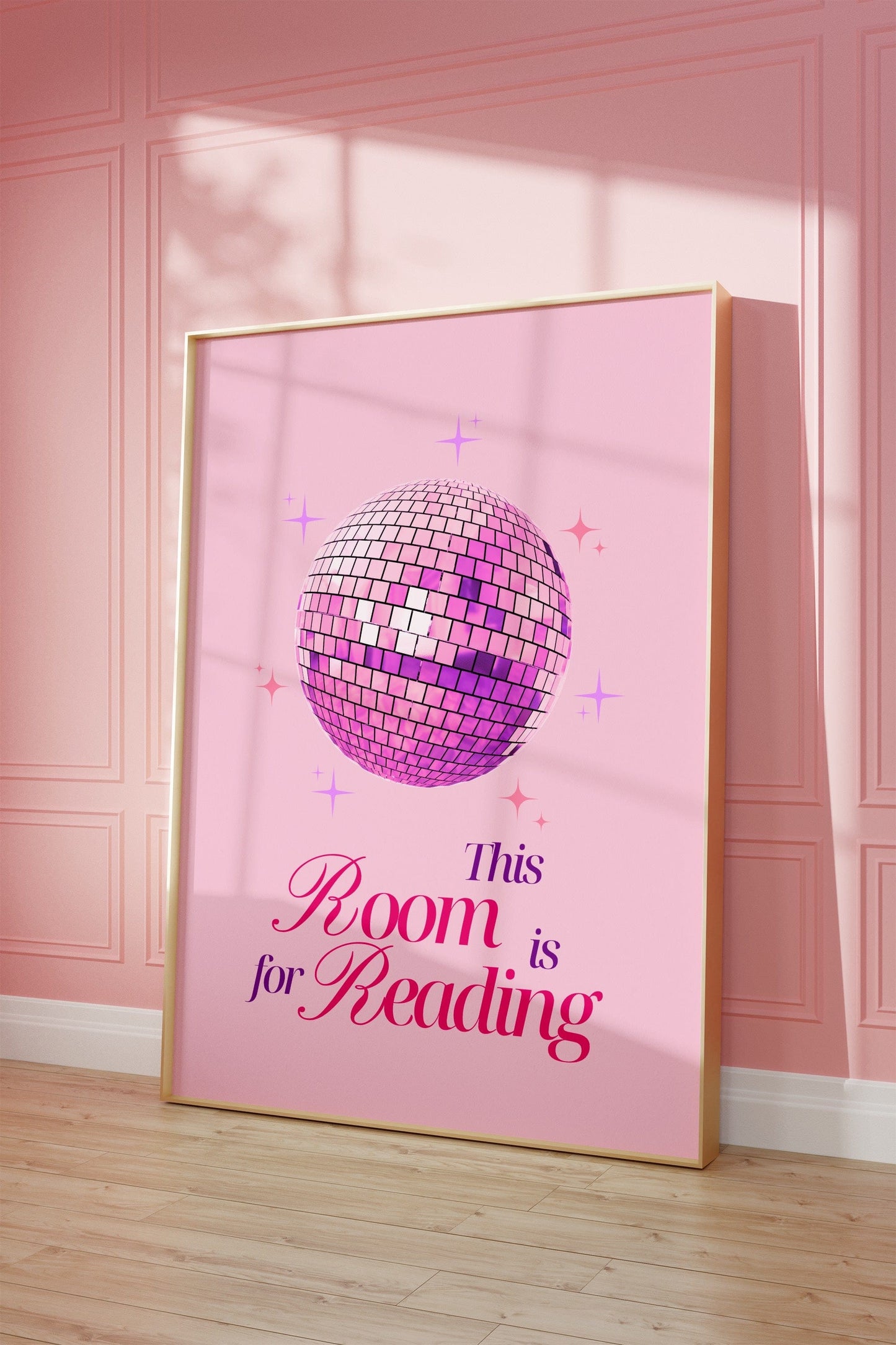 This Room Is For Reading - Disco Ball Poster