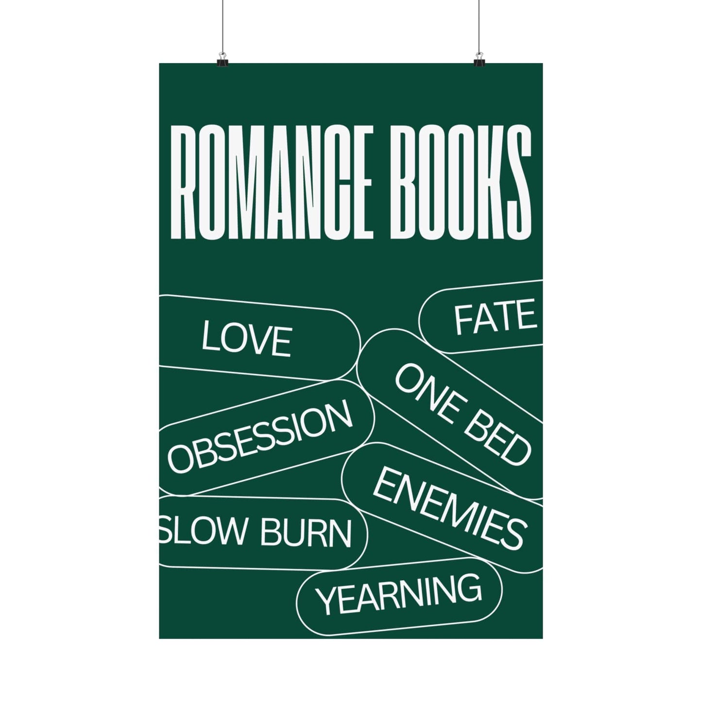 Romance Tropes - Green - Poster