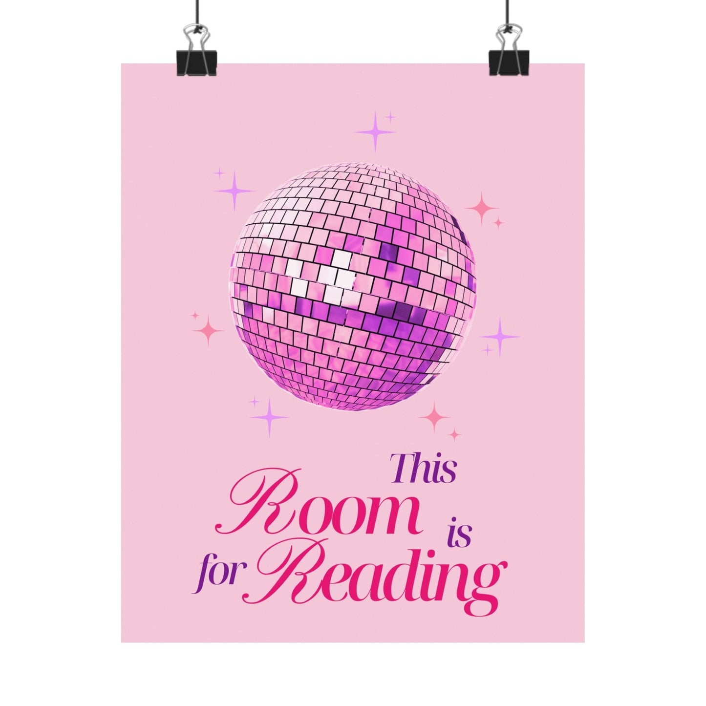 This Room Is For Reading - Disco Ball Poster