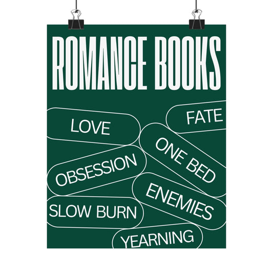 Romance Tropes - Green - Poster