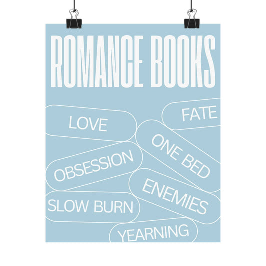 Romance Tropes - Powder Blue - Poster