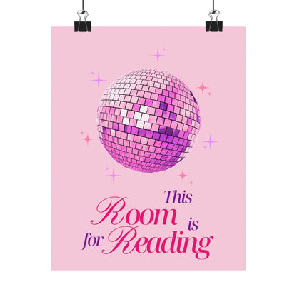 This Room Is For Reading - Disco Ball Poster