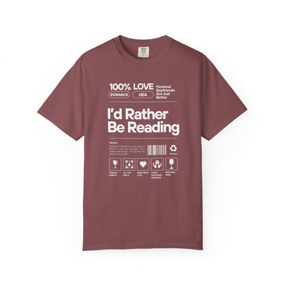 Barcode - I'd Rather Be Reading - T-Shirt