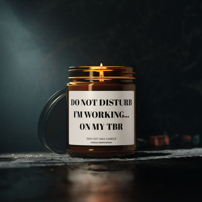Do Not Disturb I'm Working on my TBR - Candle