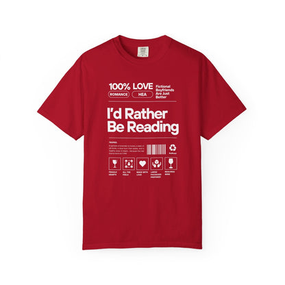 Barcode - I'd Rather Be Reading - T-Shirt
