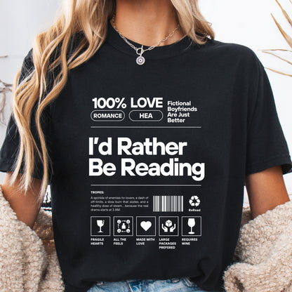 Barcode - I'd Rather Be Reading - T-Shirt