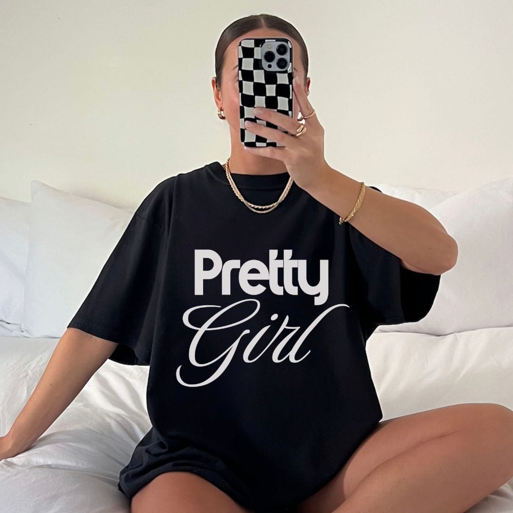 Pretty Girl Graphic - T-Shirt