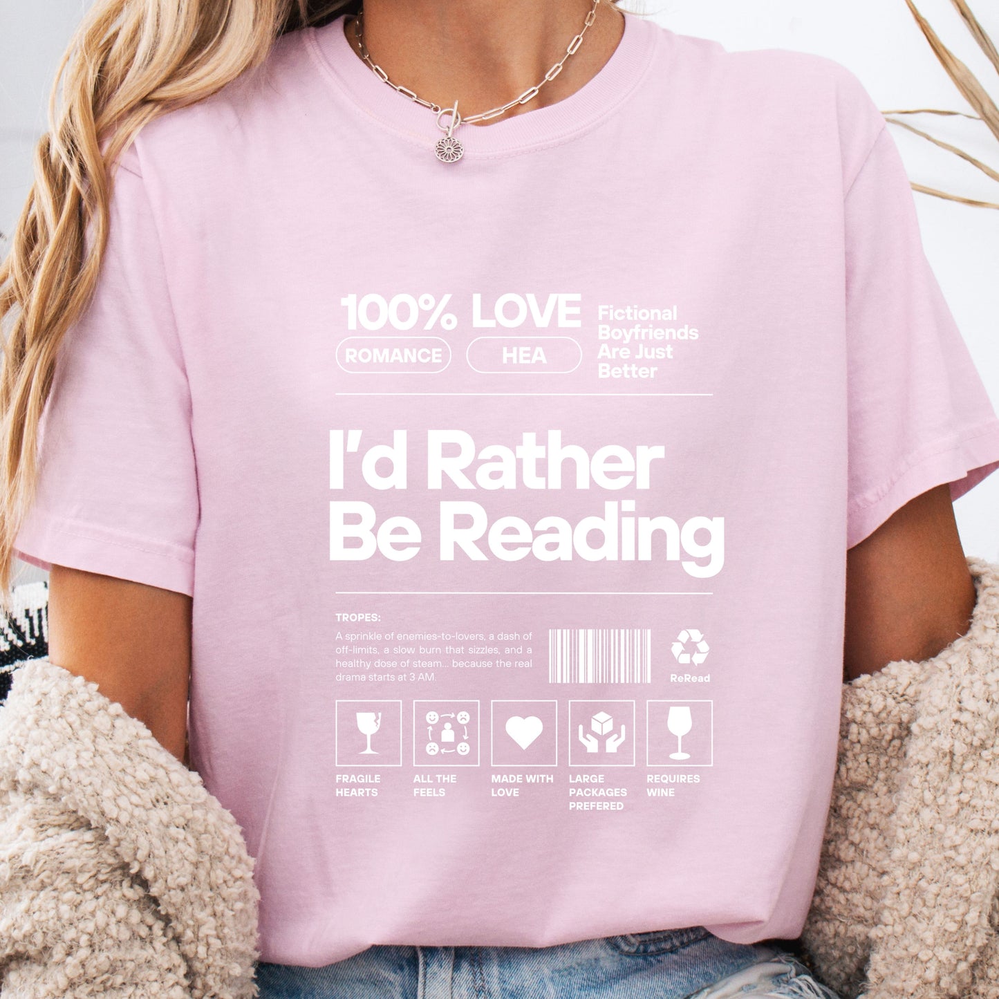 Barcode - I'd Rather Be Reading - T-Shirt