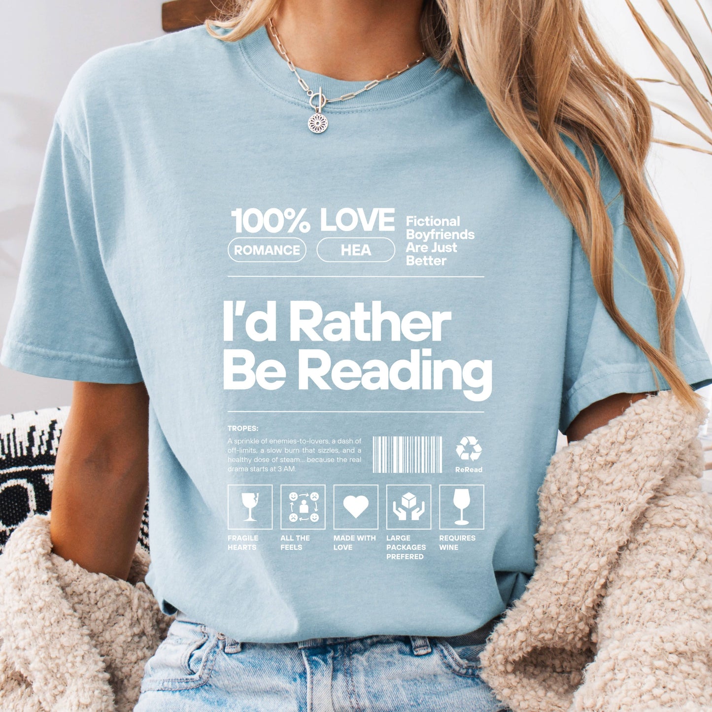 Barcode - I'd Rather Be Reading - T-Shirt