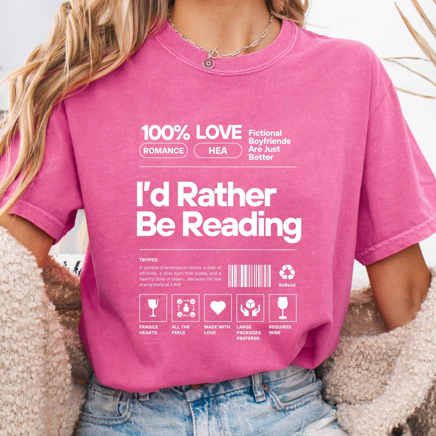 Barcode - I'd Rather Be Reading - T-Shirt