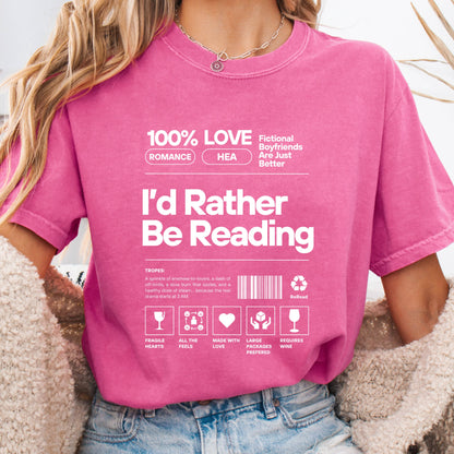 Barcode - I'd Rather Be Reading - T-Shirt