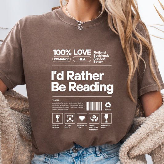 Barcode - I'd Rather Be Reading - T-Shirt