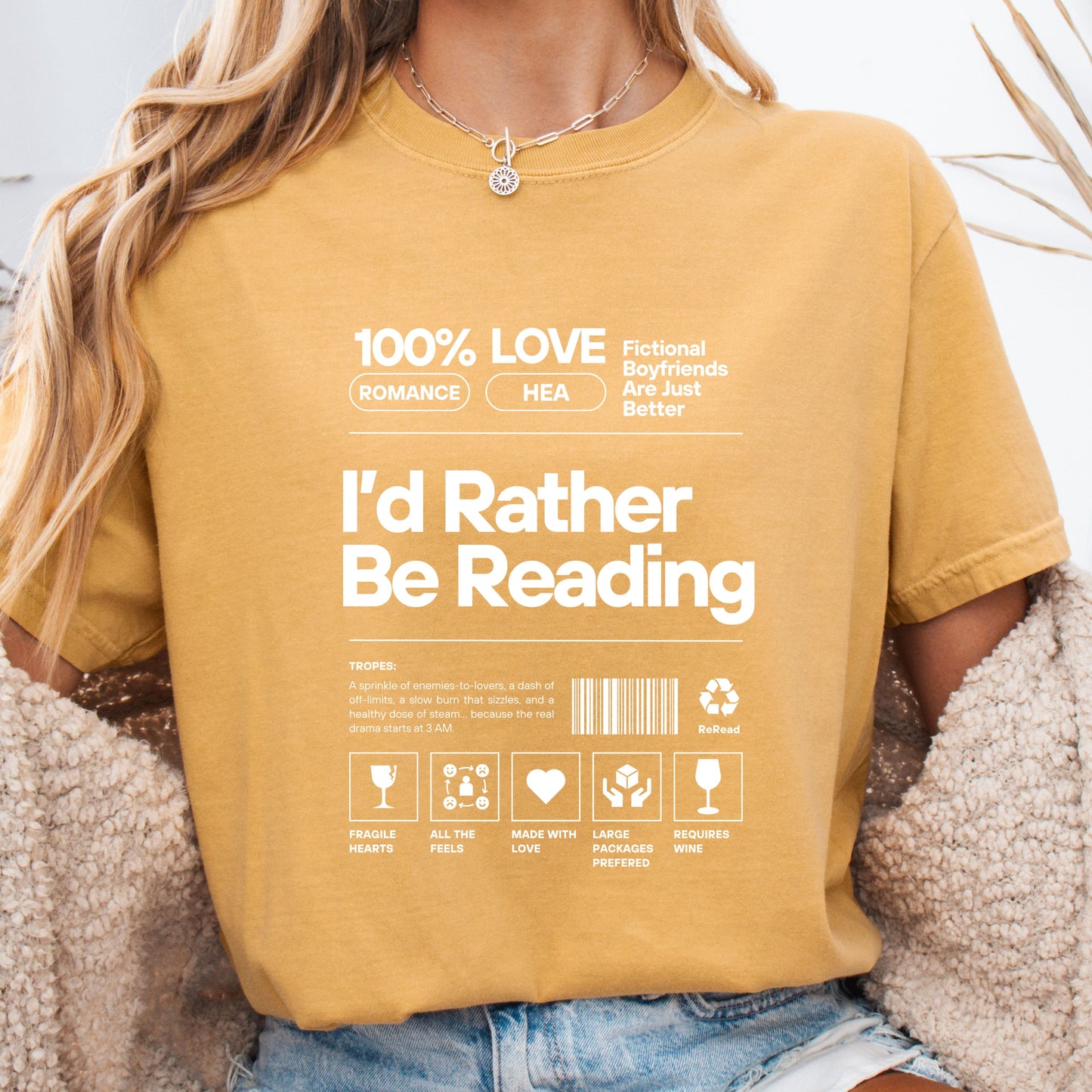 Barcode - I'd Rather Be Reading - T-Shirt