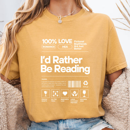 Barcode - I'd Rather Be Reading - T-Shirt