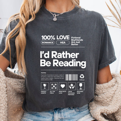 Barcode - I'd Rather Be Reading - T-Shirt