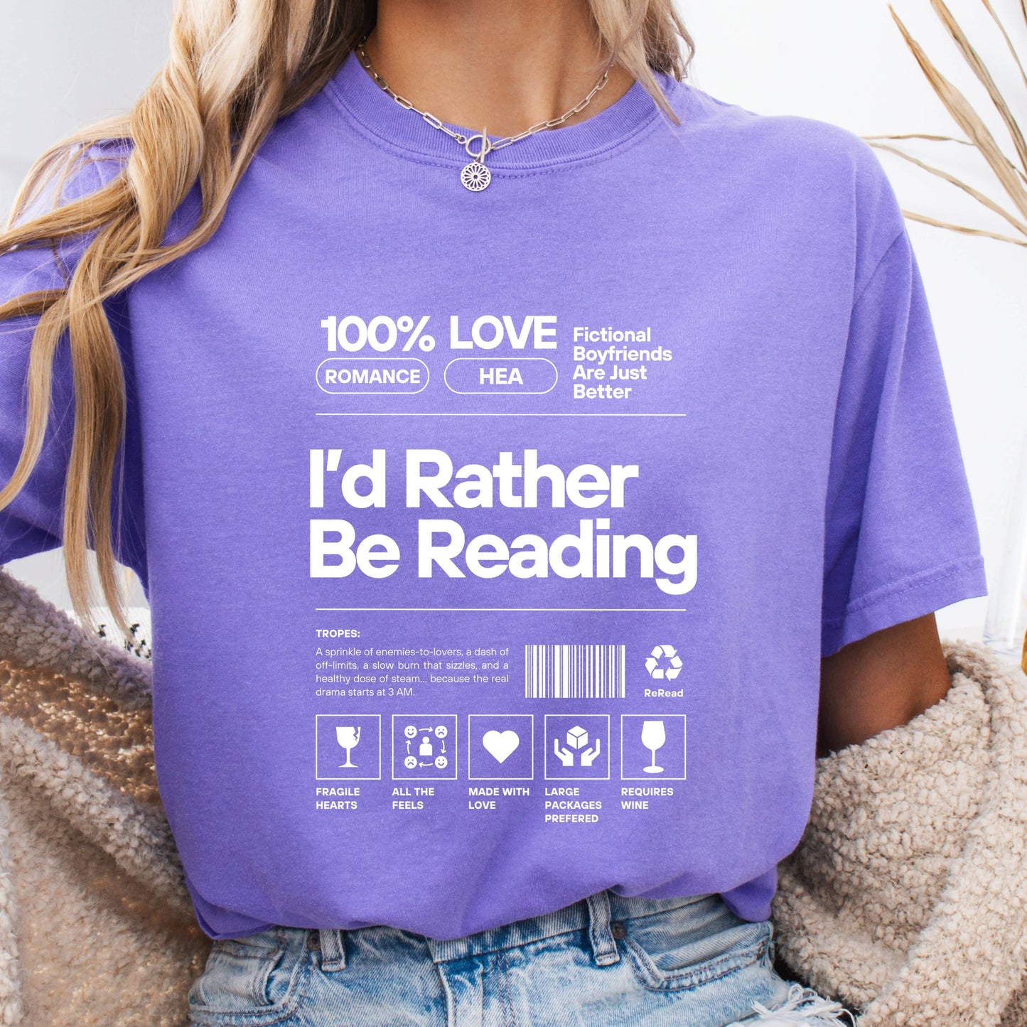 Barcode - I'd Rather Be Reading - T-Shirt